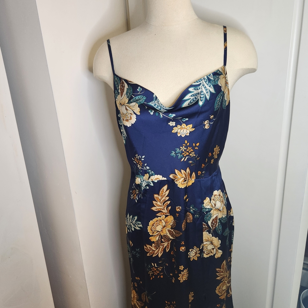 Floral Satin Slip Dress